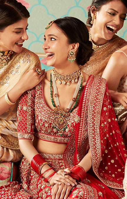 Nirval Mangtikka | Aashvi Earrings | Enakshi Necklace | Devashri Necklace | Ryka Bangles | Aarya Ring