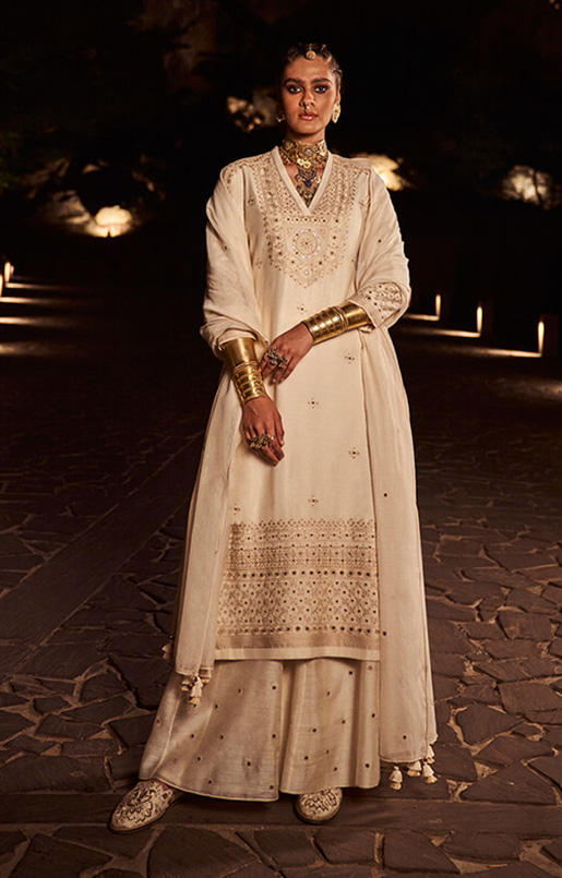 Punyaa Sharara Set – Ivory